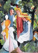 August Macke Vier Madchen oil painting